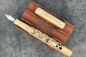 Black Forest Pens Rhombus Fountain Pen - Brass