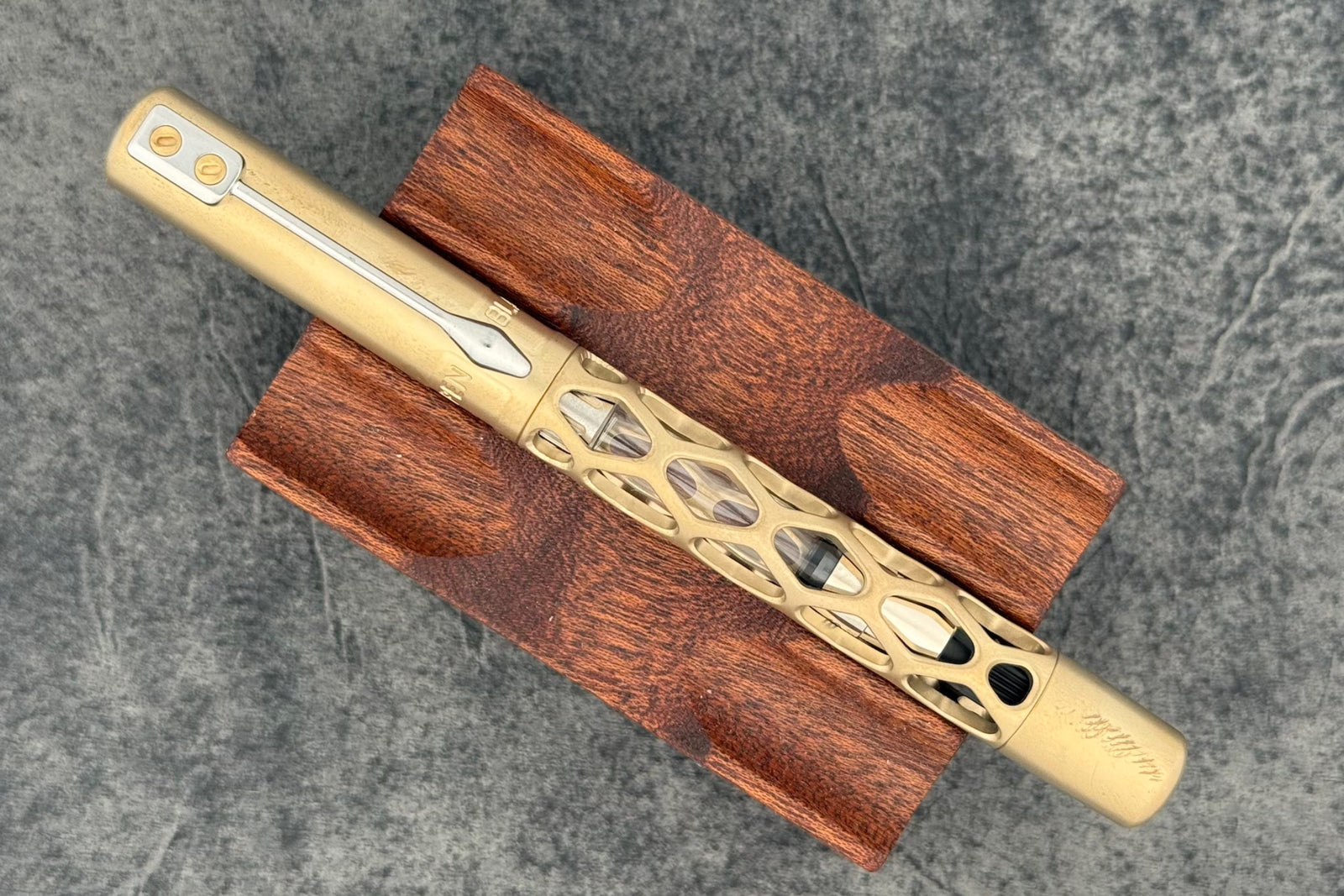 Black Forest Pens Rhombus Fountain Pen - Brass