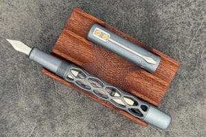 Black Forest Pens Rhombus Fountain Pen - Grey Anodised Aluminium