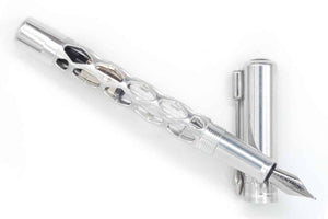 Black Forest Pens Rhombus Fountain Pen - Polished Aluminium