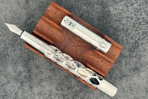 Black Forest Pens Rhombus Fountain Pen - Stainless Steel