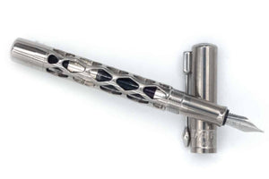 Black Forest Pens Rhombus Fountain Pen - Stainless Steel