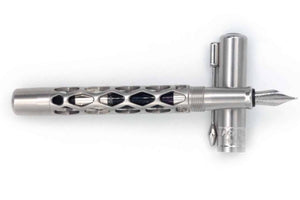 Black Forest Pens Rhombus Fountain Pen - Stainless Steel