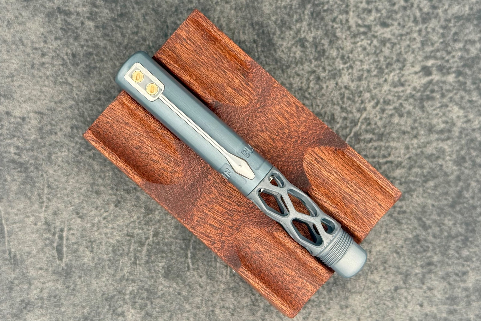 Black Forest Pens Rhombus Minimo Fountain Pen - Grey Anodised Aluminium