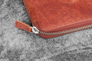 Leather Zippered B6 / B6 Slim Planner Folio - Pueblo Cognac