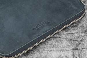 Leather Zippered Leuchtturm1917 B5 & Extra Large Moleskine Folio - Crazy Horse Black