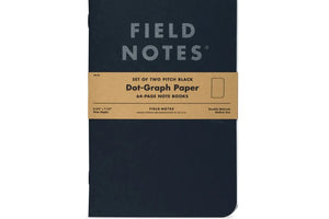 Field Notes Pitch Black Notebook – Dot-Graph 2-Pack