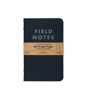 Field Notes Pitch Black Notebook – Dot-Graph 2-Pack