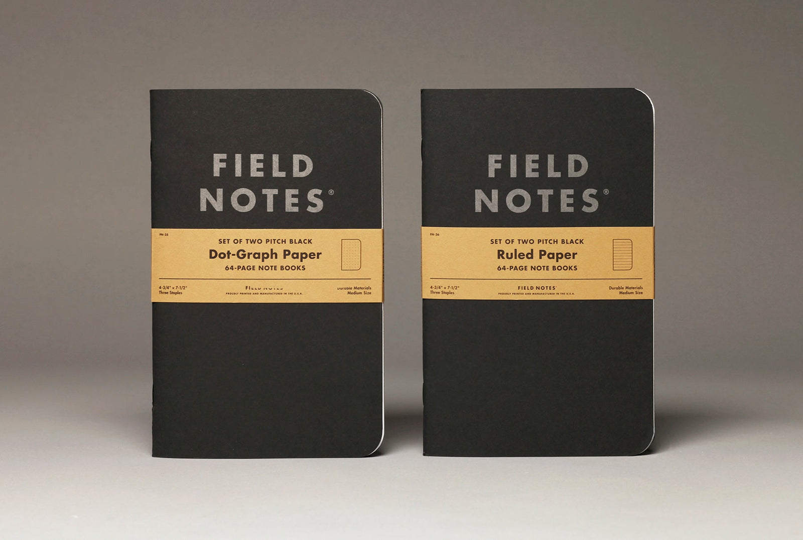 Field Notes Pitch Black Notebook – Dot-Graph 2-Pack
