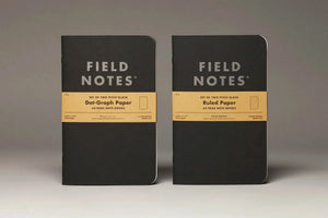 Field Notes Pitch Black Notebook – Ruled 2-Pack