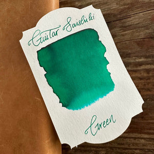 Guitar Saishiki Fountain Pen Ink - Green