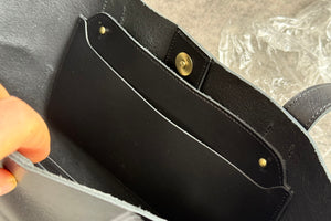 Leather Tote Bag - Black