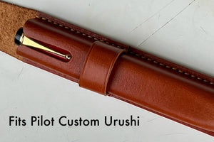Leather Flap Pen Case - For Oversized Pens & Namiki Emperor