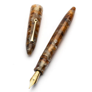 Leonardo Furore Fountain Pen - Acqua Ambrata GT