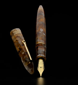 Leonardo Furore Fountain Pen - Acqua Ambrata GT