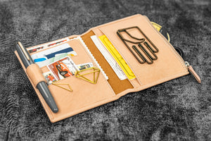 Leather Wallet Insert for Traveler's Notebook - Passport Size - Undyed Leather