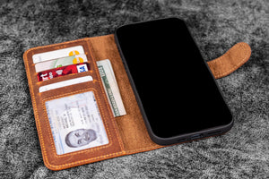 Detachable iPhone 13 Pro Leather Wallet Case