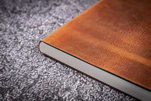 Leather Notebook - Tomoe River Paper - A5 - Crazy Horse Brown
