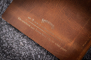 Leather Notebook - Tomoe River Paper - A5 - Crazy Horse Brown