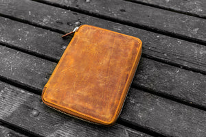 Leather Zippered A5 Leuchtturm1917 Notebook Folio - Crazy Horse Brown