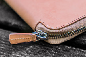 Leather Zippered A5 Leuchtturm1917 Notebook Folio - Undyed Leather