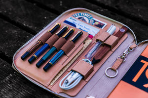 Leather Zippered A5 Leuchtturm1917 Notebook Folio - Undyed Leather