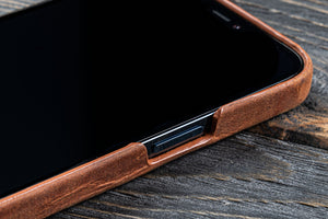 Leather iPhone 12 Mini (5.4") Hard Back Cover - Compatible with MagSafe