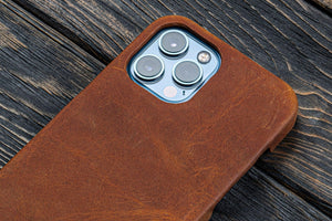 Leather iPhone 13 Pro (6.1") Hard Back Cover