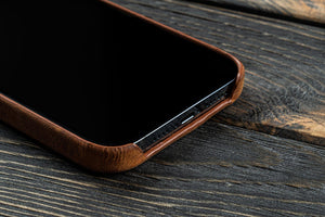 Leather iPhone 13 Pro (6.1") Hard Back Cover