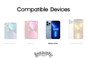 Leather iPhone 13 Pro (6.1") Hard Back Cover