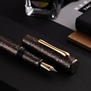 Taccia Granite Stone Fountain Pen - Brown GT