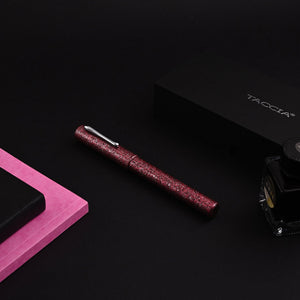 Taccia Granite Stone Fountain Pen - Red CT