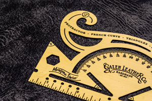 Vintage Inspired Brass Combine Tool - Protractor - 5.5 inches
