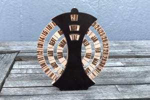 Desktop Perpetual Calendar Leather - Wood