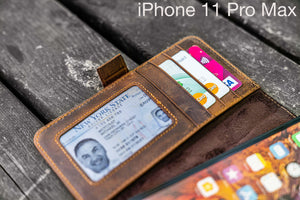 Detachable iPhone 11 Pro Max Leather Wallet Case
