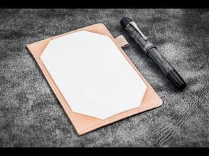 Leather Jotter Pad - Crazy Horse Forest Green