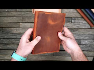 Leather Slim A5 Notebook / Planner Cover - Crazy Horse Brown
