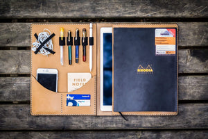 iPad Pro 12.9 & Letter/A4 Size Leather Padfolio - Natural