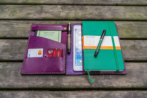 Leather Hobonichi Cousin A5 Planner Cover - Purple