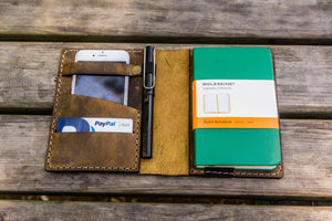 Leather Leuchtturm1917 A6 Notebook Cover - Crazy Horse Brown
