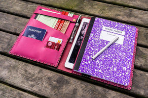 Leather Leuchtturm1917 B5 Notebook & iPad Air/Pro Cover - Pink