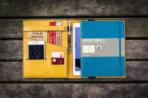 Leather Leuchtturm1917 B5 Notebook & iPad Air/Pro Cover -Yellow