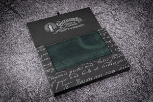 Leather Notebook - Tomoe River Paper - A5 - Crazy Horse Forest Green
