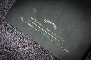 Leather Notebook - Tomoe River Paper - A5 - Crazy Horse Forest Green