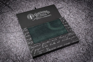 Leather Notebook - Tomoe River Paper - A6 - Crazy Horse Forest Green