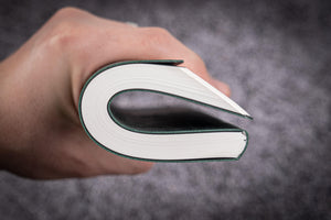 Leather Notebook - Tomoe River Paper - A6 - Crazy Horse Forest Green