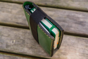 Leather Pocket Moleskine Journal Cover - Green
