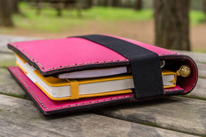 Leather Rhodia A5 Notebook & iPad Mini Cover - Pink