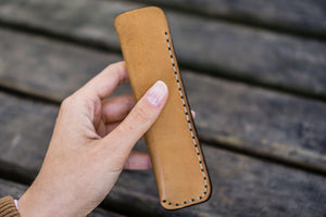 Leather Single Fountain Pen Case / Pen Pouch - Undyed Leather