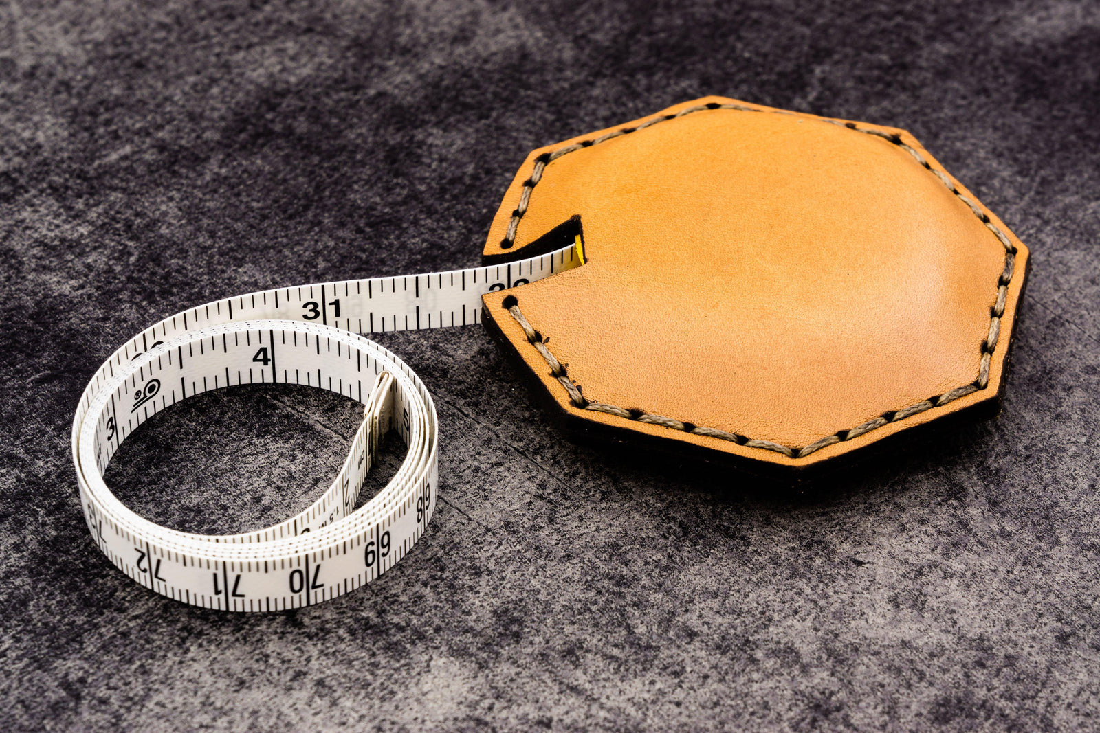 Leather Tape Measure Octagon